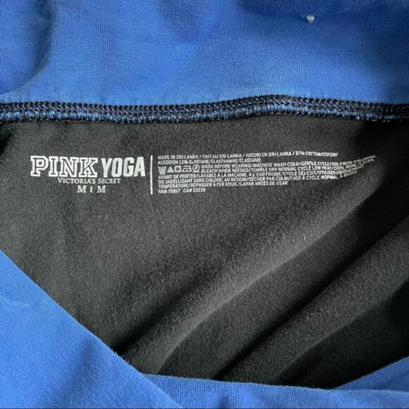 Victoria's Secret PINK | Foldover Blue Band "LOVE PINK" Capris | Size Medium - Picture 8 of 14
